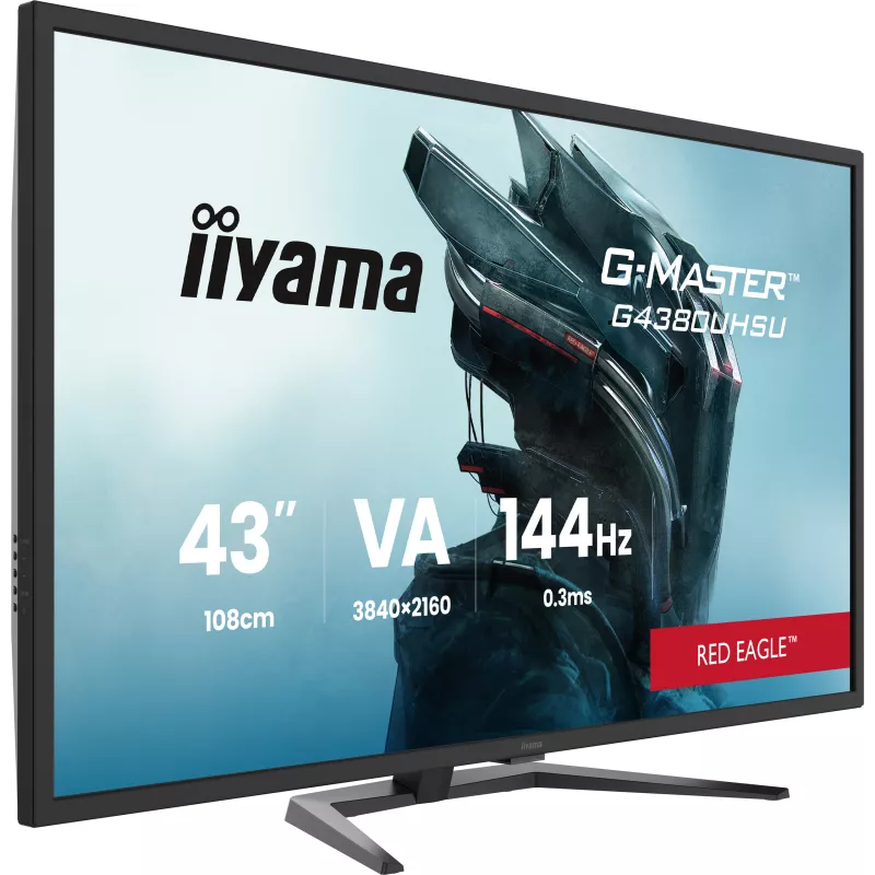 Ecran IIYAMA 43" Noir 0.3ms G-MASTER Red Eagle VA LED 16:9 3840x2160 144Hz 550 cd/m² FreeSync 2xDisplayport 2xHDMI HPs…