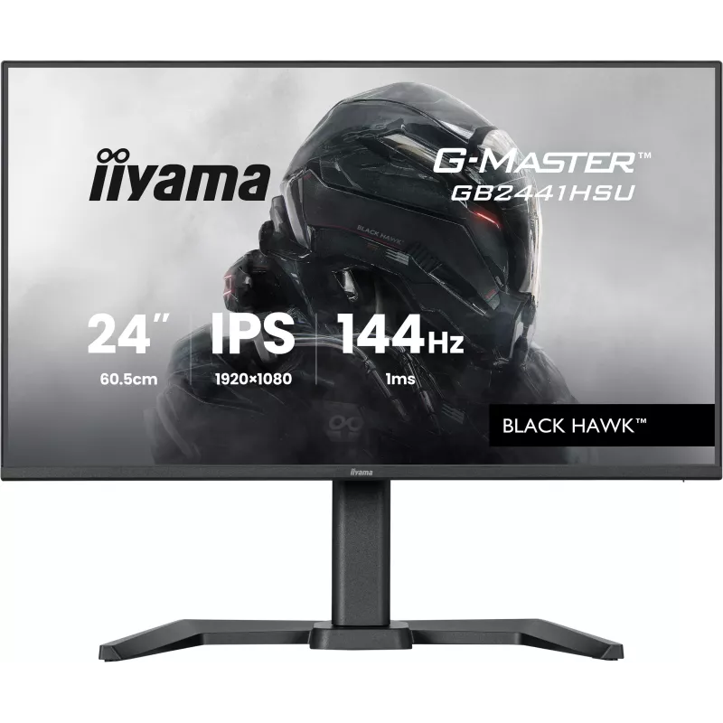 Ecran IIYAMA 23.8'' 1ms G-Master Black Hawk Noir IPS 1920x1080 16:9 144Hz 350cd/m² 1500:1 HDMI DisplayPort 2xUSB HPs 2x2W…