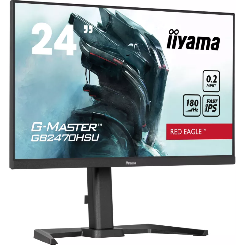 Ecran IIYAMA 23.8'' 0.2ms G-Master Red eagle Fast IPS 1920x1080 300cd/m² 180Hz HDMI DisplayPort 4xUSB HUB 3.2 HPs 15cm pied…