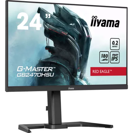 Ecran IIYAMA 23.8'' 0.2ms G-Master Red eagle Fast IPS 1920x1080 300cd/m² 180Hz HDMI DisplayPort 4xUSB HUB 3.2 HPs 15cm pied…