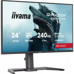 Ecran IIYAMA 23.8'' 0.3ms G-Master Red Eagle Noir Fast IPS 1920x1080 16:9 240Hz 350cd/m² 1000:1 2xHDMI DisplayPort 2xUSB 2xHPs…