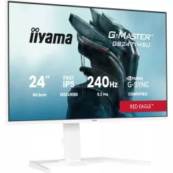 Ecran IIYAMA 23.8'' G-Master Red Eagle Blanc IPS 1920x1080 16:9 0.3ms 350cd/m² 240Hz 1000:1 2xHDMI DP 2xUSB HPs G-SYNC…