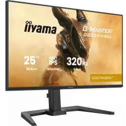 Ecran IIYAMA 24.5'' G-Master Gold Phoenix Noir Fast IPS 1920x1080 16:9 0.4ms 350cd/m² 320Hz 1000:1 2xHDMI DP 4xUSB HPs G-SYNC…