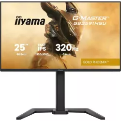Ecran IIYAMA 24.5'' G-Master Gold Phoenix Noir Fast IPS 1920x1080 16:9 0.4ms 350cd/m² 320Hz 1000:1 2xHDMI DP 4xUSB HPs G-SYNC…
