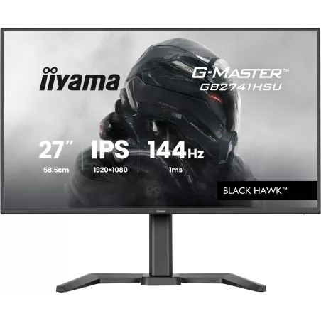 Ecran IIYAMA 27'' 1ms G-Master Black Hawk Noir IPS 1920x1080 16:9 144Hz 350cd/m² 1500:1 HDMI DisplayPort 2xUSB 2xHPs 15cm pied…