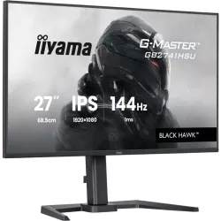 Ecran IIYAMA 27'' 1ms G-Master Black Hawk Noir IPS 1920x1080 16:9 144Hz 350cd/m² 1500:1 HDMI DisplayPort 2xUSB 2xHPs 15cm pied…