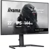 Ecran IIYAMA 27'' 1ms G-Master Black Hawk Noir IPS 1920x1080 16:9 144Hz 350cd/m² 1500:1 HDMI DisplayPort 2xUSB 2xHPs 15cm pied…
