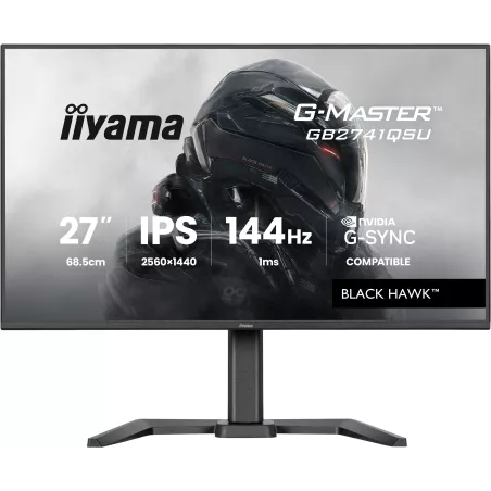 Ecran IIYAMA 27'' G-Master Black Hawk IPS 2560x1440 16:9 1ms 144Hz 350cd/m² FreeSync HPs HDMI DP 2xUSB HUB 15cm pied réglable…