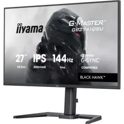 Ecran IIYAMA 27'' G-Master Black Hawk IPS 2560x1440 16:9 1ms 144Hz 350cd/m² FreeSync HPs HDMI DP 2xUSB HUB 15cm pied réglable…