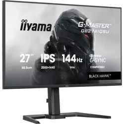 Ecran IIYAMA 27'' G-Master Black Hawk IPS 2560x1440 16:9 1ms 144Hz 350cd/m² FreeSync HPs HDMI DP 2xUSB HUB 15cm pied réglable…