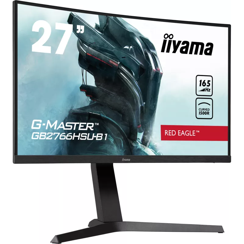 Moniteur IIYAMA 27 1ms G-MASTER Red Eagle dalle VA incurvé 165 Hz 1920x1080 250cd/m² 2xHDMI DP HPs 2xUSB HUB Black Tuner…