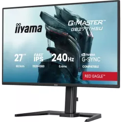 Ecran IIYAMA 27'' G-Master Red eagle Fast IPS 1920x1080 240Hz 0.4ms 350cd/m² 2xHDMI DisplayPort 2xUSB HUB (1x3.2 1xType C) HPs…