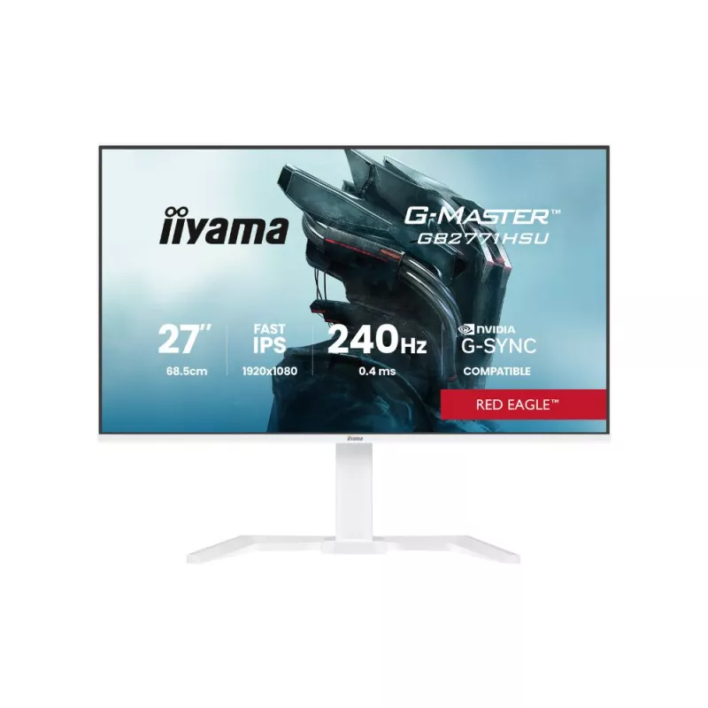 Ecran IIYAMA 27'' G-Master Red Eagle Blanc IPS 1920x1080 16:9 0.4ms 240Hz 350cd/m² 1000:1 HPs 2xHDMI DisplayPort 2xUSB HUB…