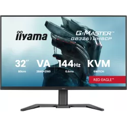 Ecran IIYAMA 32 G-Master Red eagle VA 3840x2160 0.6ms 400cd/m² 144Hz 2xHDMI DP USB-C 4xUSB HPs fonction KVM intégrée 15cm pied…