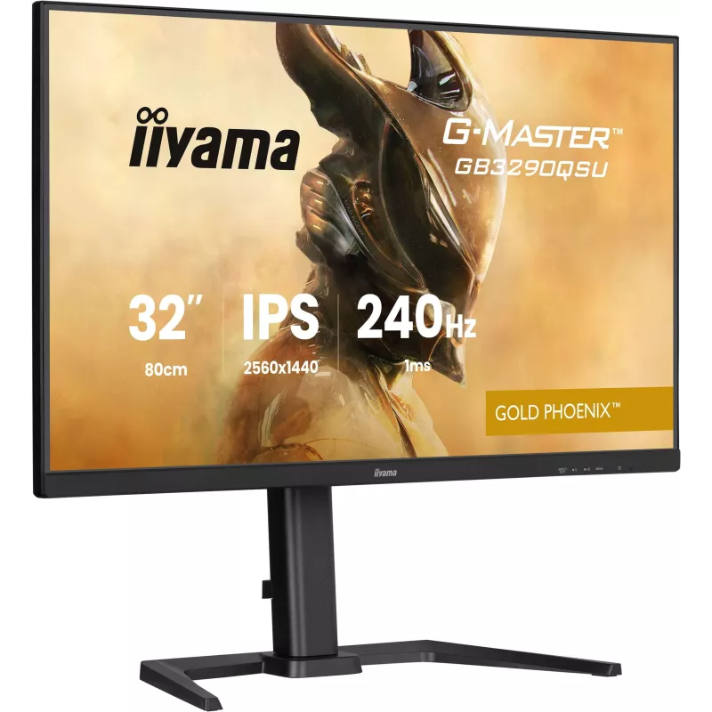 Ecran IIYAMA 31.5 Noir 1ms G-MASTER Gold Phoenix 16:9 IPS 2560x1440 240Hz Displayport 2xHDMI 4xUSB 15cm pied en réglable en…