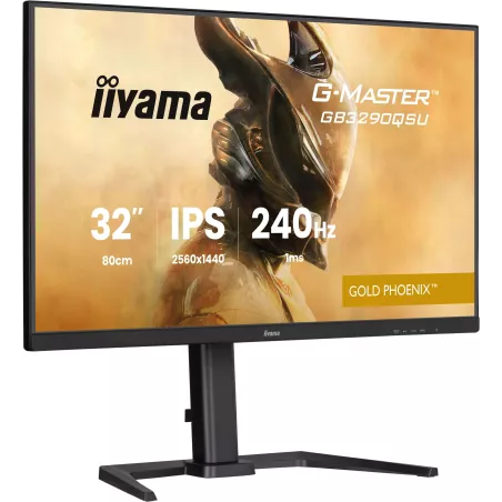 Ecran IIYAMA 31.5 Noir 1ms G-MASTER Gold Phoenix 16:9 IPS 2560x1440 240Hz Displayport 2xHDMI 4xUSB 15cm pied en réglable en…