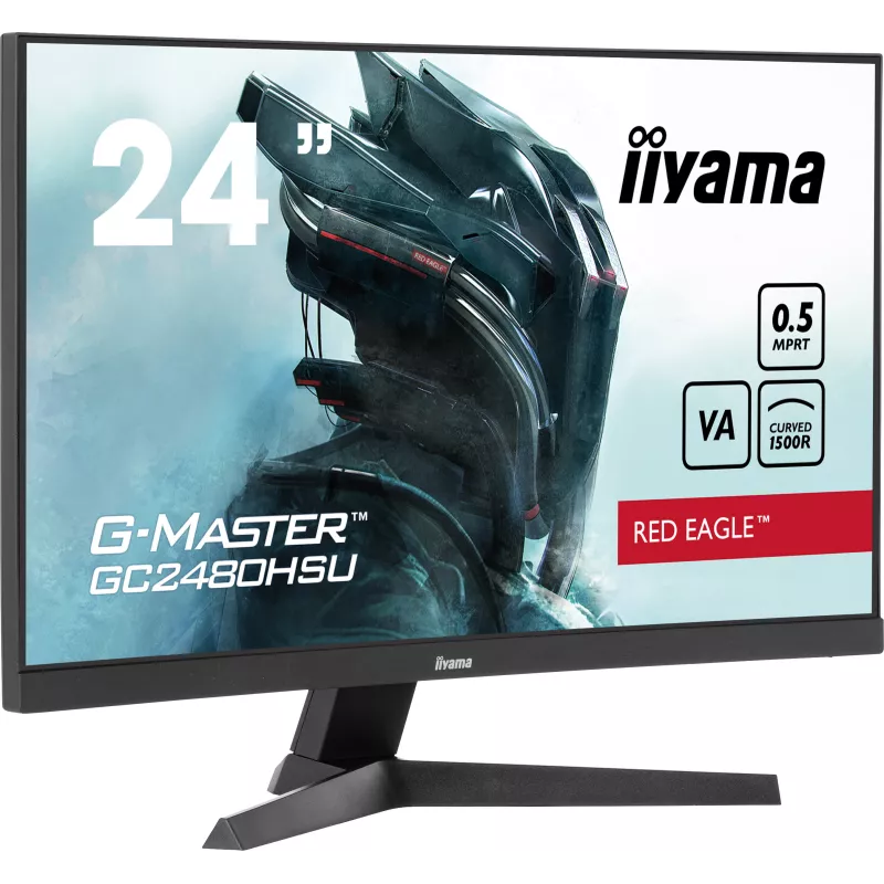 Ecran IIYAMA 23.6'' G-Master Red eagle Noir incurvé 1500R VA 1920x1080 0.5ms 300cd/m² 180Hz 3000:1 2xHDMI DisplayPort USB…