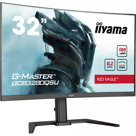 Ecran IIYAMA 31.5 0.2ms G-Master Red eagle VA 2560x1440 165Hz 350cd/m² 2xHDMI 1xDP 2xUSB 2xHP 15cm pied réglable en haut +…