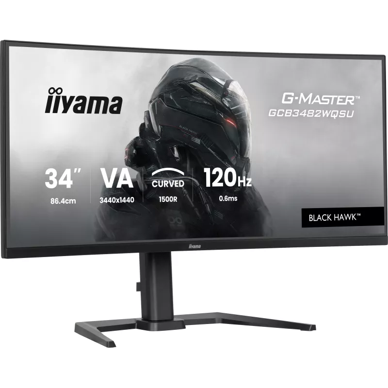 Ecran IIYAMA 34 0.6ms G-Master Black Hawk VA Incurvé 21:9 3440x1440 120Hz 500 cd/m² 2xHDMI Displayport 2xUSB 3.2 2xUSB-C 2xHP…
