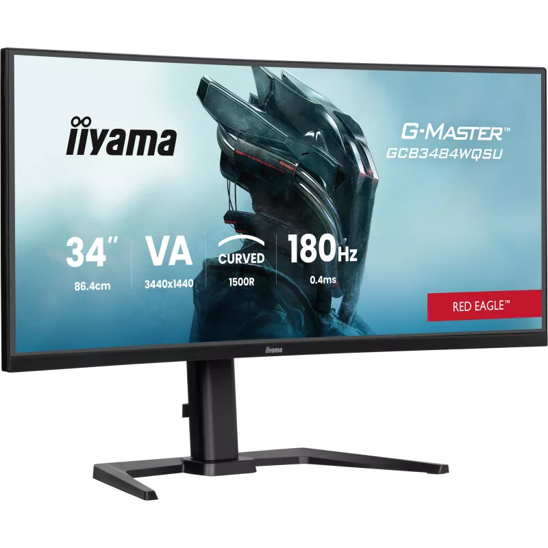 Ecran IIYAMA 34 0.4ms G-Master Red Eagle VA Incurvé 21:9 3440x1440 180Hz 500 cd/m² 2xHDMI Displayport 2xUSB 3.2 2xUSB-C 2xHP…