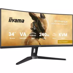 Ecran IIYAMA 34 0.4ms G-Master Gold Phoenix VA Incurvé 21:9 3440x1440 240Hz 500 cd/m² 2xHDMI Displayport 2xUSB 3.2 USB-C 2xHP…