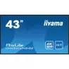 IIYAMA LFD 43 dalle IPS 4K UHD 3840x2160 16:9 24/7 VGA 3xHDMI USB HPs 500cd/m² 8ms VESA 200x200 Paysage/portrait, Media Player…