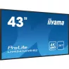 IIYAMA LFD 43 dalle IPS 4K UHD 3840x2160 16:9 24/7 VGA 3xHDMI USB HPs 500cd/m² 8ms VESA 200x200 Paysage/portrait, Media Player…
