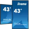 IIYAMA LFD 43 dalle VA 24/7 4K 3840x2160 16:9 3xHDMI 2xUSB 2.0 HPs 2x10W Paysage/port 6.5ms 500cd/m² MediaPlayer VESA 400x300…