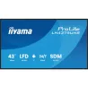 IIYAMA LFD 43 dalle IPS 24/7 4K 3840x2160 16:9 3xHDMI 2xUSB DP HPs RJ45 RS-232c 500cd/m² Paysage/port 8ms MediaPlayer Android…