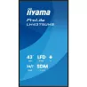 IIYAMA LFD 43 dalle IPS 24/7 4K 3840x2160 16:9 3xHDMI 2xUSB DP HPs RJ45 RS-232c 500cd/m² Paysage/port 8ms MediaPlayer Android…