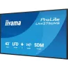 IIYAMA LFD 43 dalle IPS 24/7 4K 3840x2160 16:9 3xHDMI 2xUSB DP HPs RJ45 RS-232c 500cd/m² Paysage/port 8ms MediaPlayer Android…