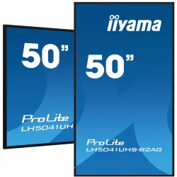 IIYAMA LFD 50 dalle VA 4K UHD 3840x2160 24/7 1xVGA 3xHDMI HPs 500cd/m² 1xUSB 9.5ms VESA 400x400 Paysage Portrait Media Player
