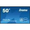 IIYAMA LFD 50 dalle VA 4K UHD 3840x2160 24/7 1xVGA 3xHDMI HPs 500cd/m² 1xUSB 9.5ms VESA 400x400 Paysage Portrait Media Player