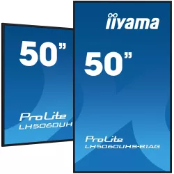 IIYAMA LFD 50 dalle IPS 24/7 4K 3840x2160 16:9 3xHDMI 2xUSB 2.0 RS-232c RJ45 HPs 500cd/m² Paysage/port 8ms MediaPlayer VESA…
