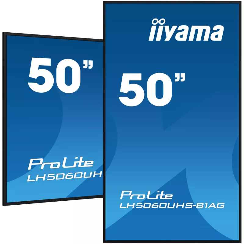 IIYAMA LFD 50 dalle IPS 24/7 4K 3840x2160 16:9 3xHDMI 2xUSB 2.0 RS-232c RJ45 HPs 500cd/m² Paysage/port 8ms MediaPlayer VESA…