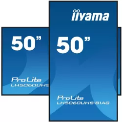 IIYAMA LFD 50 dalle IPS 24/7 4K 3840x2160 16:9 3xHDMI 2xUSB 2.0 RS-232c RJ45 HPs 500cd/m² Paysage/port 8ms MediaPlayer VESA…