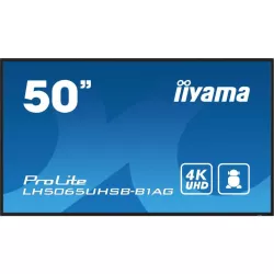 IIYAMA LFD 50 dalle VA 24/7 4K 3840x2160 16:9 2xHDMI DP 2xUSB 800cd/m² 9.5ms HP Paysage/portrait LAN (RJ45) RS-232c VESA…