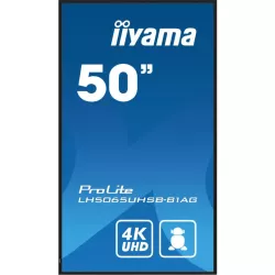 IIYAMA LFD 50 dalle VA 24/7 4K 3840x2160 16:9 2xHDMI DP 2xUSB 800cd/m² 9.5ms HP Paysage/portrait LAN (RJ45) RS-232c VESA…
