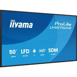 IIYAMA LFD 50 dalle VA 24/7 3840x2160 9.5ms 3xHDMI DisplayPort 2xUSB 2xHPs 500cd/m² Paysage/port MediaPlayer VESA 400x400…