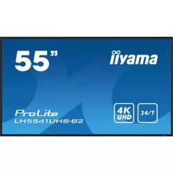 IIYAMA LFD 54.6 dalle IPS 4K UHD 3840x2160 24/7 1xVGA 3xHDMI 1xUSB 2.0 HPs 500 cd/m² 1200:1 8ms VESA 400x400 Paysage/portrait…