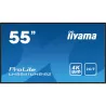 IIYAMA LFD 54.6 dalle IPS 4K UHD 3840x2160 24/7 1xVGA 3xHDMI 1xUSB 2.0 HPs 500 cd/m² 1200:1 8ms VESA 400x400 Paysage/portrait…
