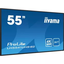 IIYAMA LFD 54.6 dalle IPS 4K UHD 3840x2160 24/7 1xVGA 3xHDMI 1xUSB 2.0 HPs 500 cd/m² 1200:1 8ms VESA 400x400 Paysage/portrait…