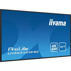 IIYAMA LFD 54.6 dalle IPS 4K UHD 3840x2160 24/7 1xVGA 3xHDMI 1xUSB 2.0 HPs 500 cd/m² 1200:1 8ms VESA 400x400 Paysage/portrait…