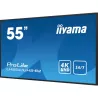 IIYAMA LFD 54.6 dalle IPS 4K UHD 3840x2160 24/7 1xVGA 3xHDMI 1xUSB 2.0 HPs 500 cd/m² 1200:1 8ms VESA 400x400 Paysage/portrait…