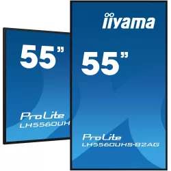 IIYAMA LFD 54,6 dalle VA 24/7 4K 3840x2160 16:9 3xHDMI 2xUSB 1xRJ45 LAN 1xRS-232c HPs 500cd/m² Paysage/port 6,5ms MediaPlayer…