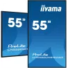 IIYAMA LFD 54,6 dalle VA 24/7 4K 3840x2160 16:9 3xHDMI 2xUSB 1xRJ45 LAN 1xRS-232c HPs 500cd/m² Paysage/port 6,5ms MediaPlayer…
