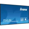 IIYAMA LFD 65 dalle VA 24/7 4K 3840x2160 16:9 3xHDMI 2xUSB 2.0 RJ45 RS-232c HPs 500cd/m² Paysage/port 6,5ms MediaPlayer VESA…