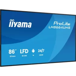 IIYAMA LFD 86" dalle IPS 24/7 3840x2160 16:9 60Hz 2xHDMI 2xUSB USB-C 1xMini jack HPs 2x16W 450cd/m² Paysage/port 8ms Media…