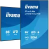 IIYAMA LFD 86" dalle IPS 24/7 3840x2160 16:9 60Hz 3xHDMI DisplayPort 2xUSB2.0 500cd/m² Haut-parleurs 2x10W Paysage/port 8ms…