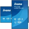 IIYAMA LFD 86" dalle IPS 24/7 3840x2160 16:9 60Hz 3xHDMI DisplayPort 2xUSB2.0 500cd/m² Haut-parleurs 2x10W Paysage/port 8ms…